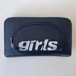 ALEXANDER WANG "Girls" Continental Zip Wallet With Coin Pouch, Navy Blue